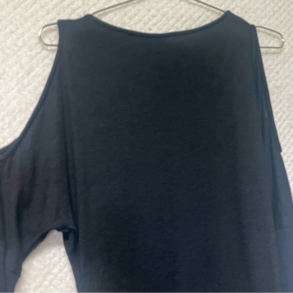 Apt. 9 Dress Black Long Sleeve Open Shoulder Scoop Neck Medium NWT - Picture 6 of 10